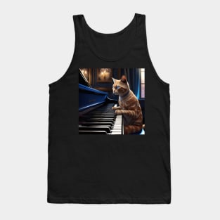 A Feline Blues Piano Player Sensation: Ramsey's Rise To Stardom Tank Top